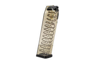 Elite Tactical Systems Glock G21 magazine holds 18-rounds of .45 ACP ammunition with a translucent body
